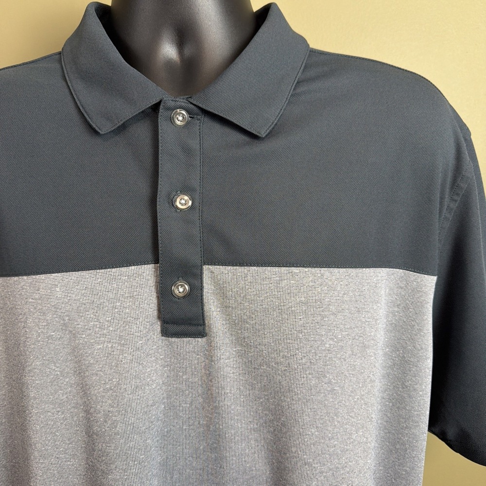 Bollé Gray Color block Performance Tennis Polo Rugby Golf  Men's XL Stretch
